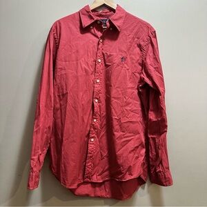 Ralph Lauren Shirt Long Sleeve Button Down 100% Cotton Pink Men's Size Large
